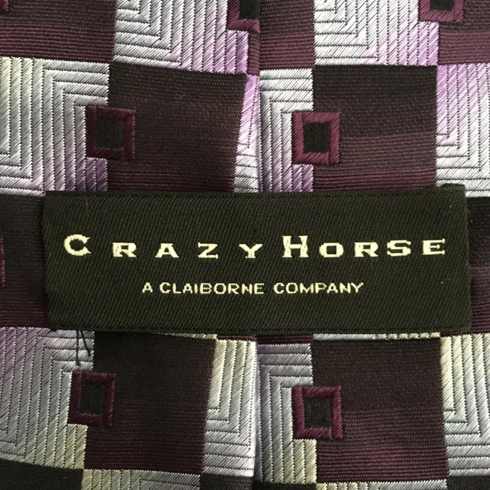 Crazy Horse | Purple Geometric Shapes Necktie